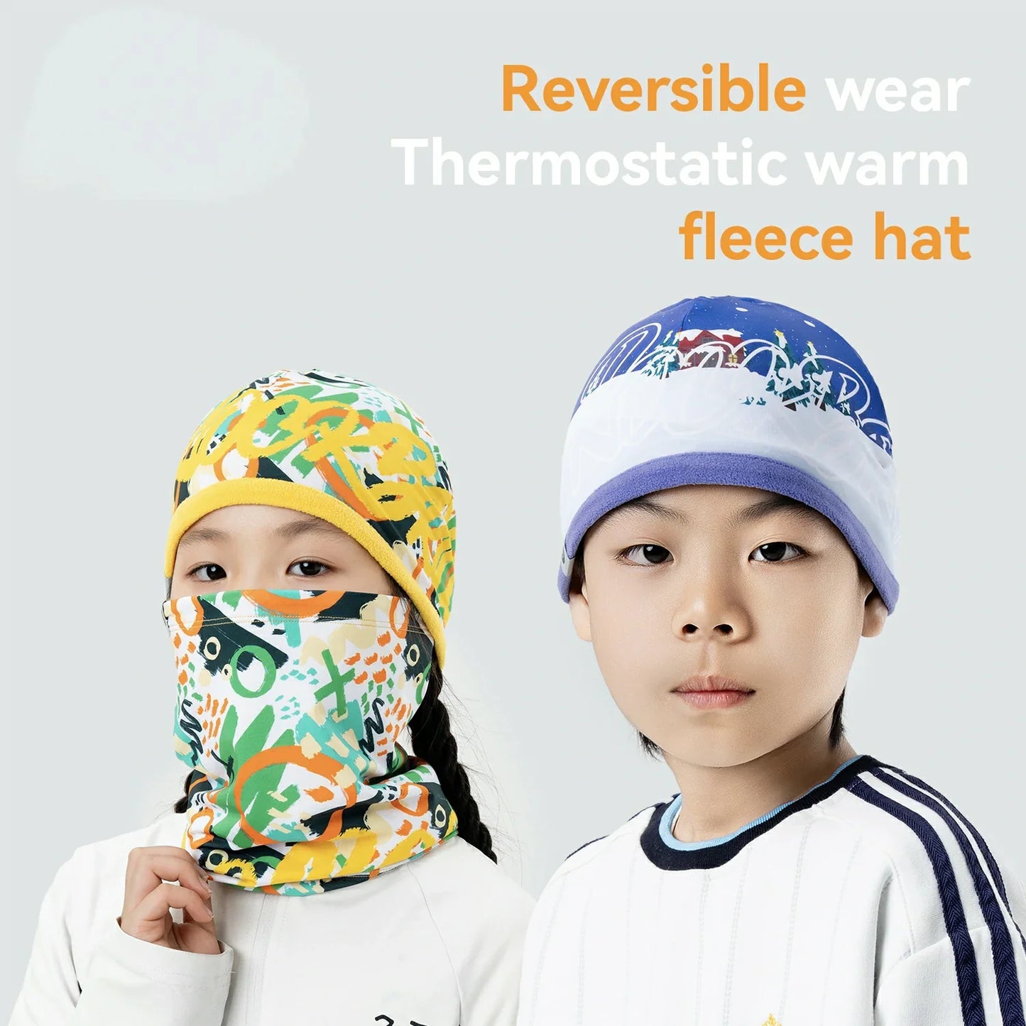 Kids Winter Fleece Beanie for Helmet Use