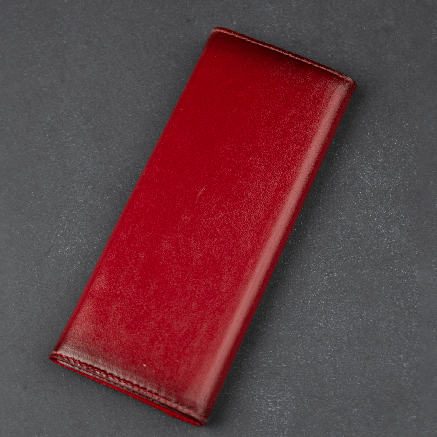 Luxury Leather Sunglasses Case - Red - Louisville