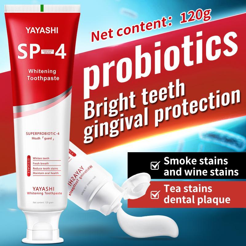 Probiotic Toothpaste For Whitening Teeth, Removing Stains, Eliminating Bad Breath, And Refreshing The Skin.