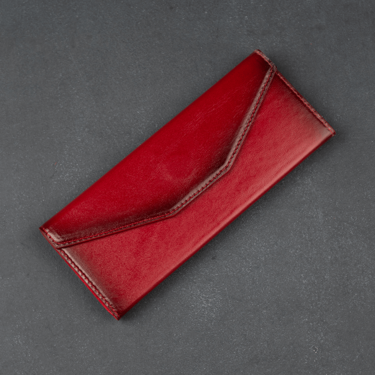 Luxury Leather Sunglasses Case - Red - Louisville