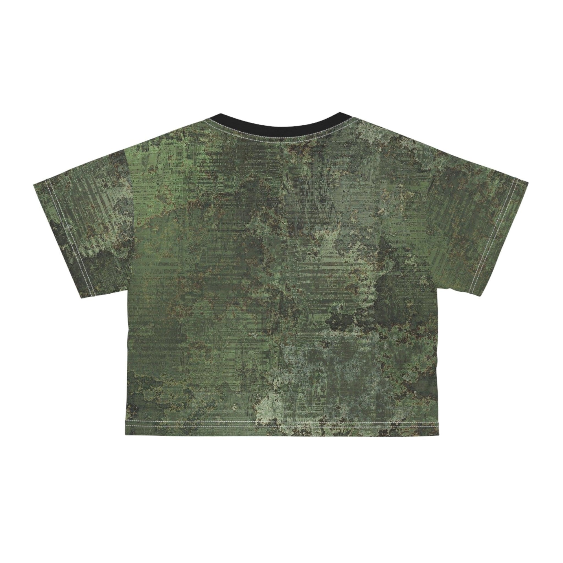 Dirty Green Camo Army Crop Tee - Lizard Vigilante