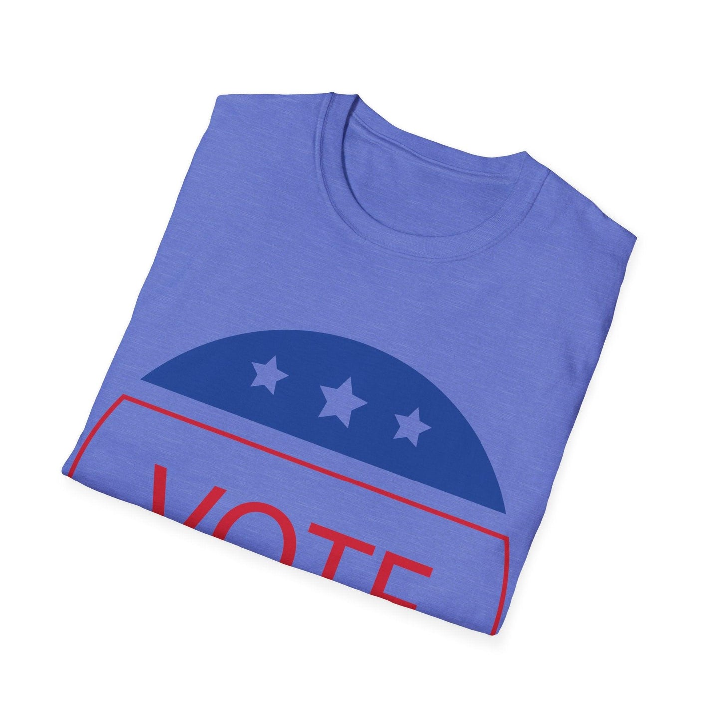 VOTE Red White And Blue Graphic Unisex Softstyle T-Shirt - Lizard Vigilante