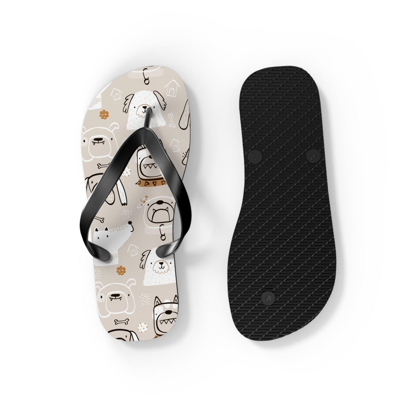 Illustrated Doggers II Flip Flops - Premium Shoes from Printify - Just $29.99! Shop now at Lizard Vigilante