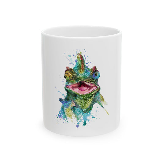 Cute Green Gecko Ceramic Mug – Fun Lizard Coffee Cup (11oz/15oz)