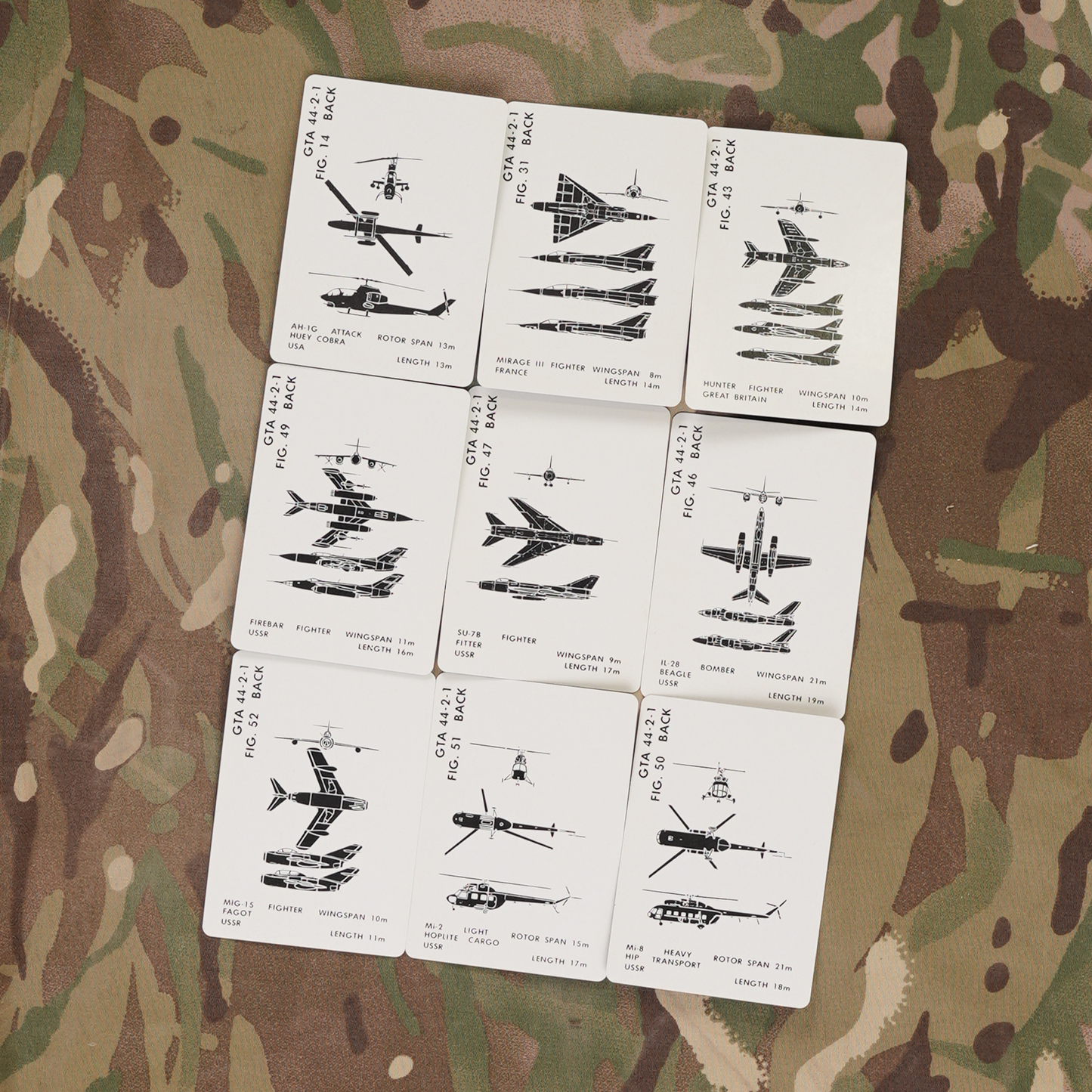 Vintage Aircraft Recognition Card Deck