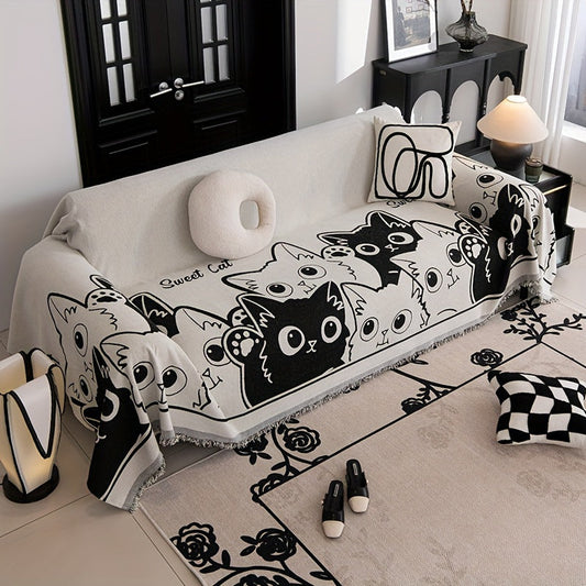 1pc Elastic Four Seasons Universal Sofa Cover Double-sided Sofa Slipcover Anti-cat Scratch Couch Cover Furniture Protector For Bedroom Office Living Room Home Decor Couch Cover Blanket Sofa Cover Blanket Sofa Throw Blanket