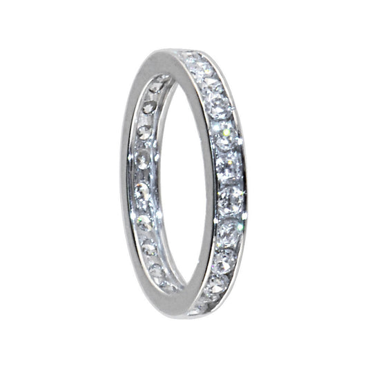 Sterling Silver 925 Cubic Zirconia Eternity Toe Ring