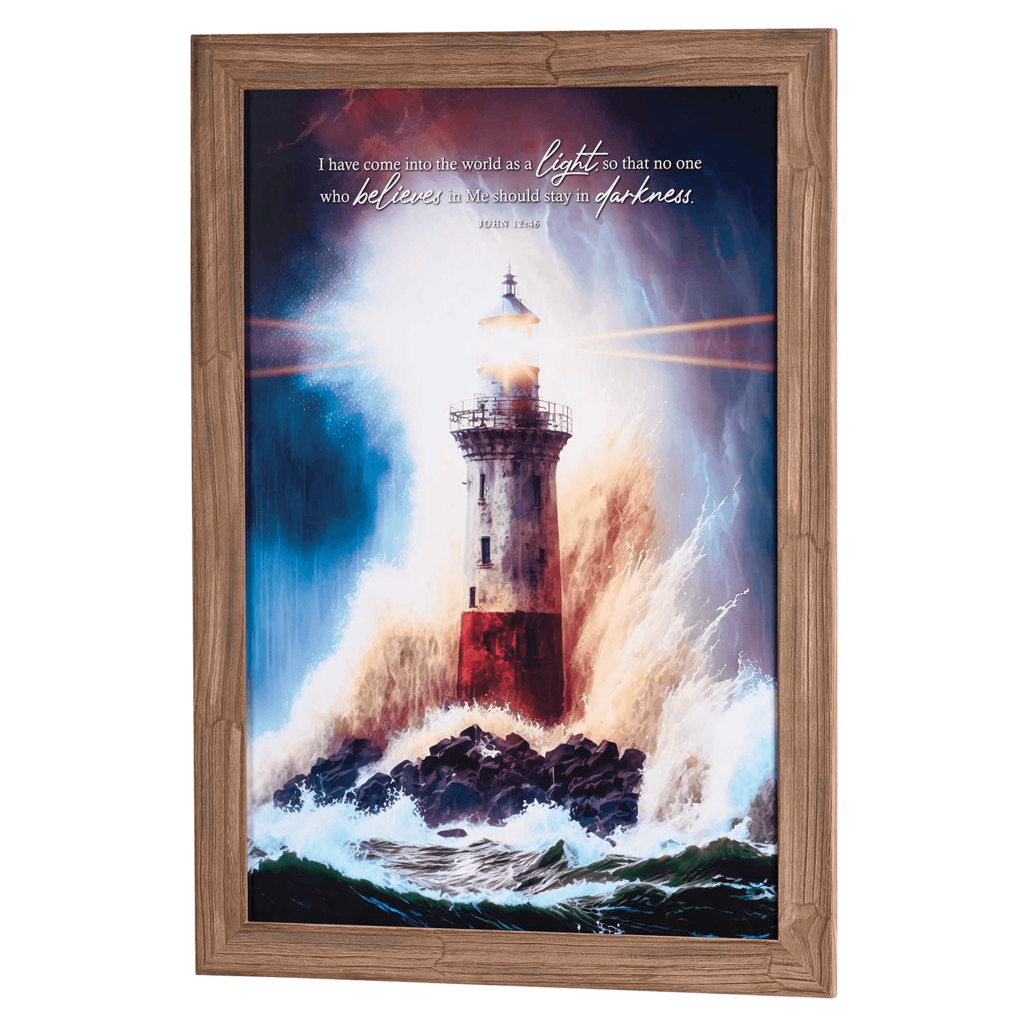 Stormy Lighthouse Framed Wall Art