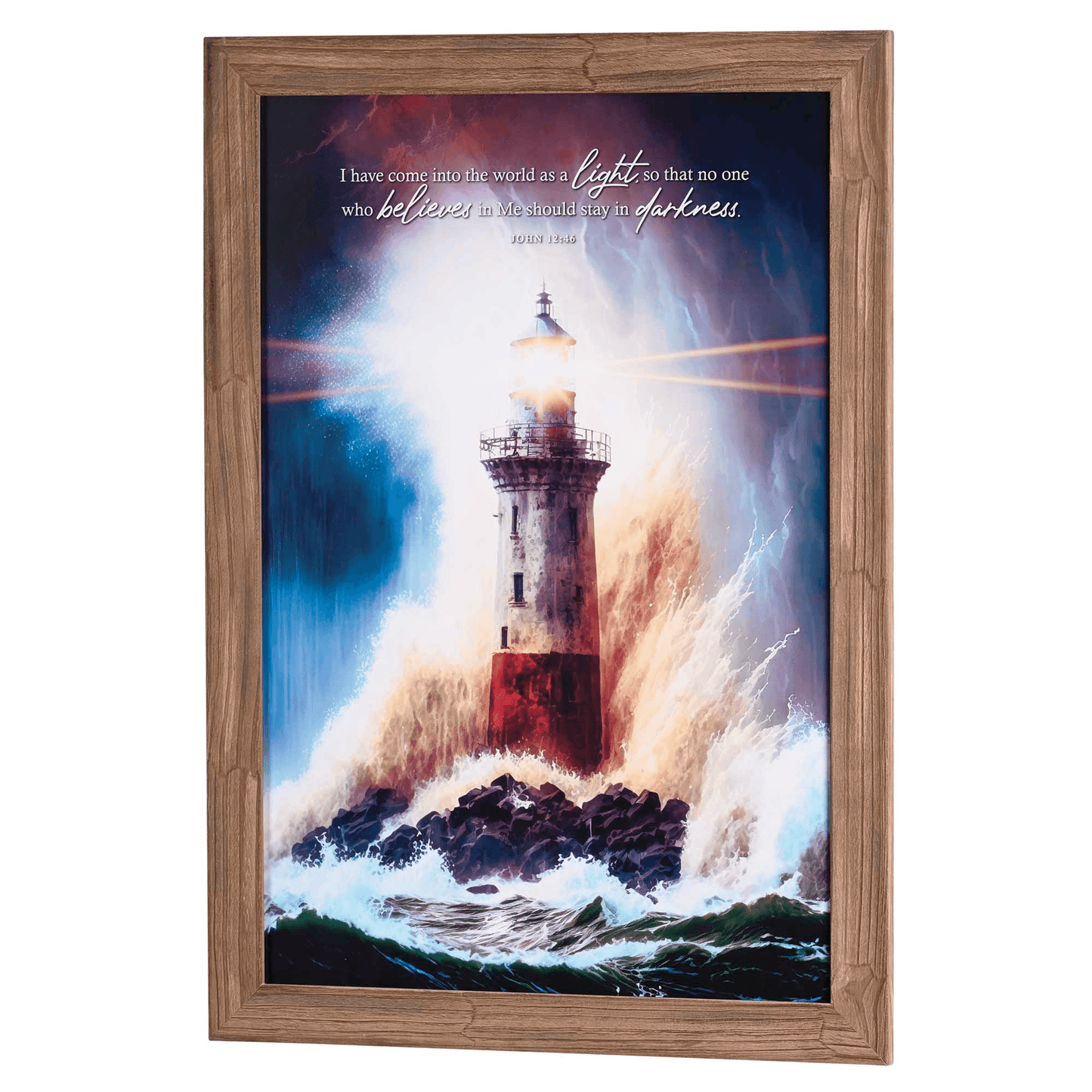 Stormy Lighthouse Framed Wall Art