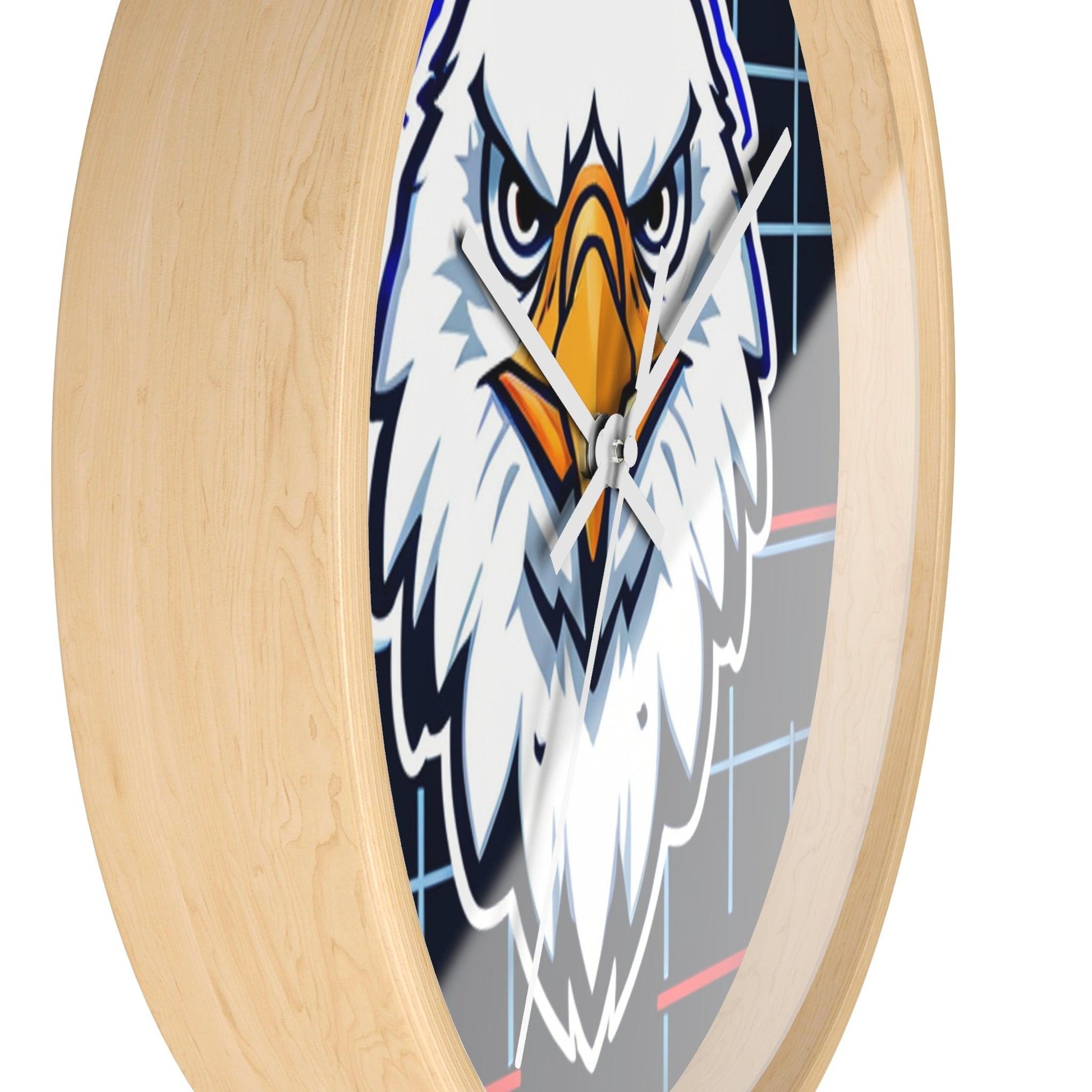 Bald Eagle Grid Wall Clock - Lizard Vigilante