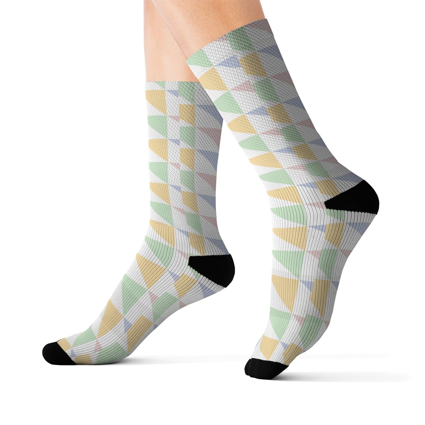 Triangles Sublimation Socks - Lizard Vigilante