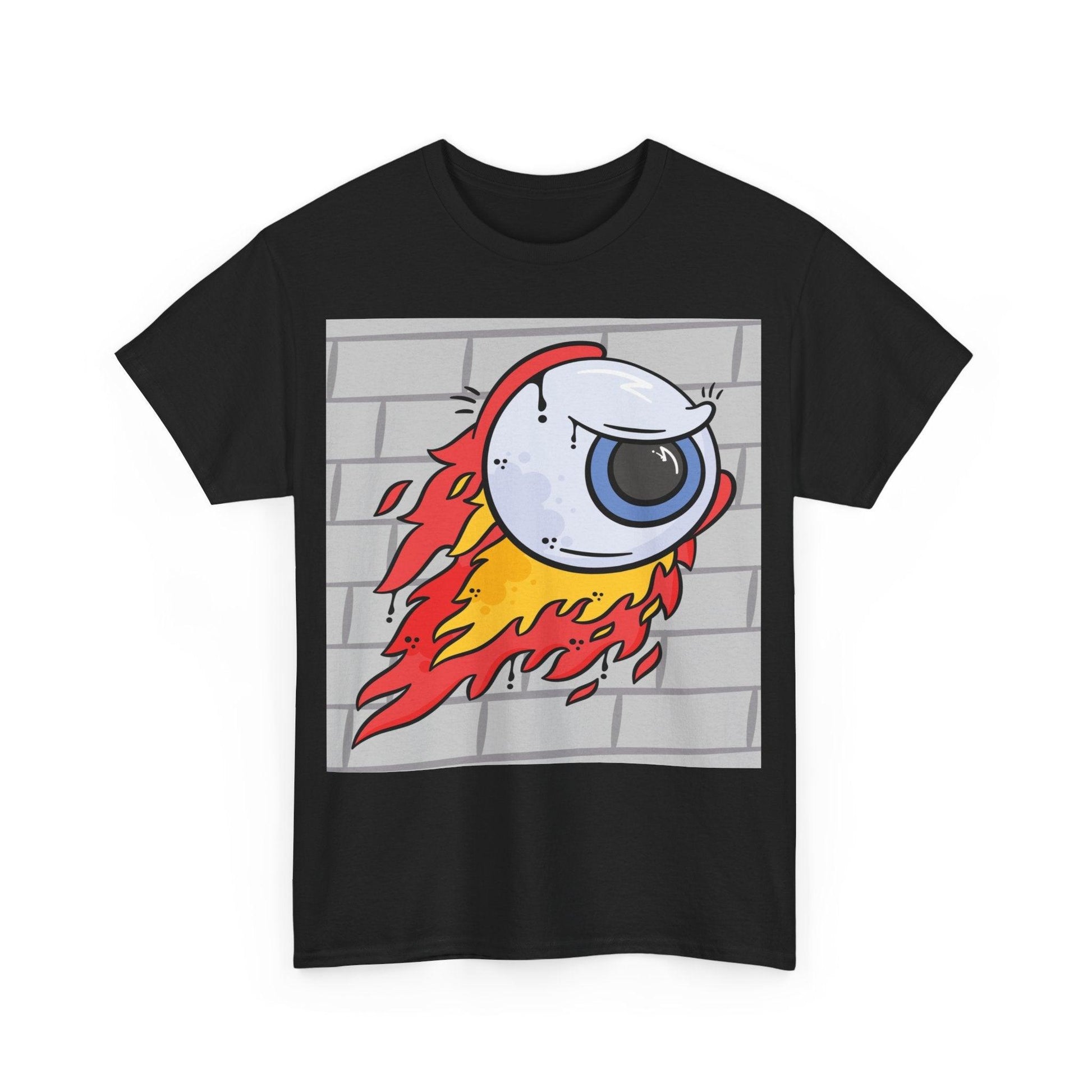 Flaming Eyeball Unisex Heavy Cotton Tee - Lizard Vigilante