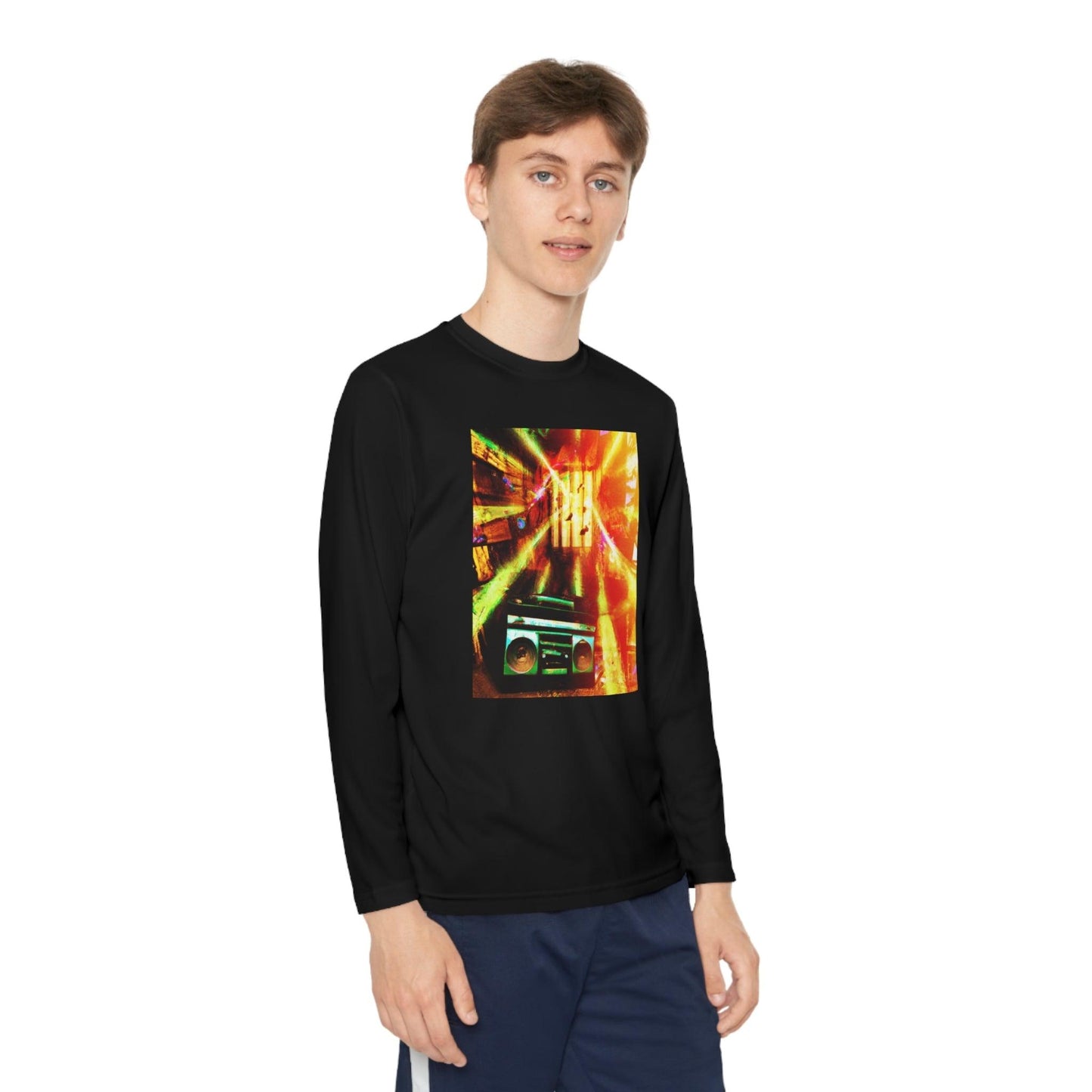 Prison BoomBox Light Burst Youth Long Sleeve Competitor Tee - Lizard Vigilante