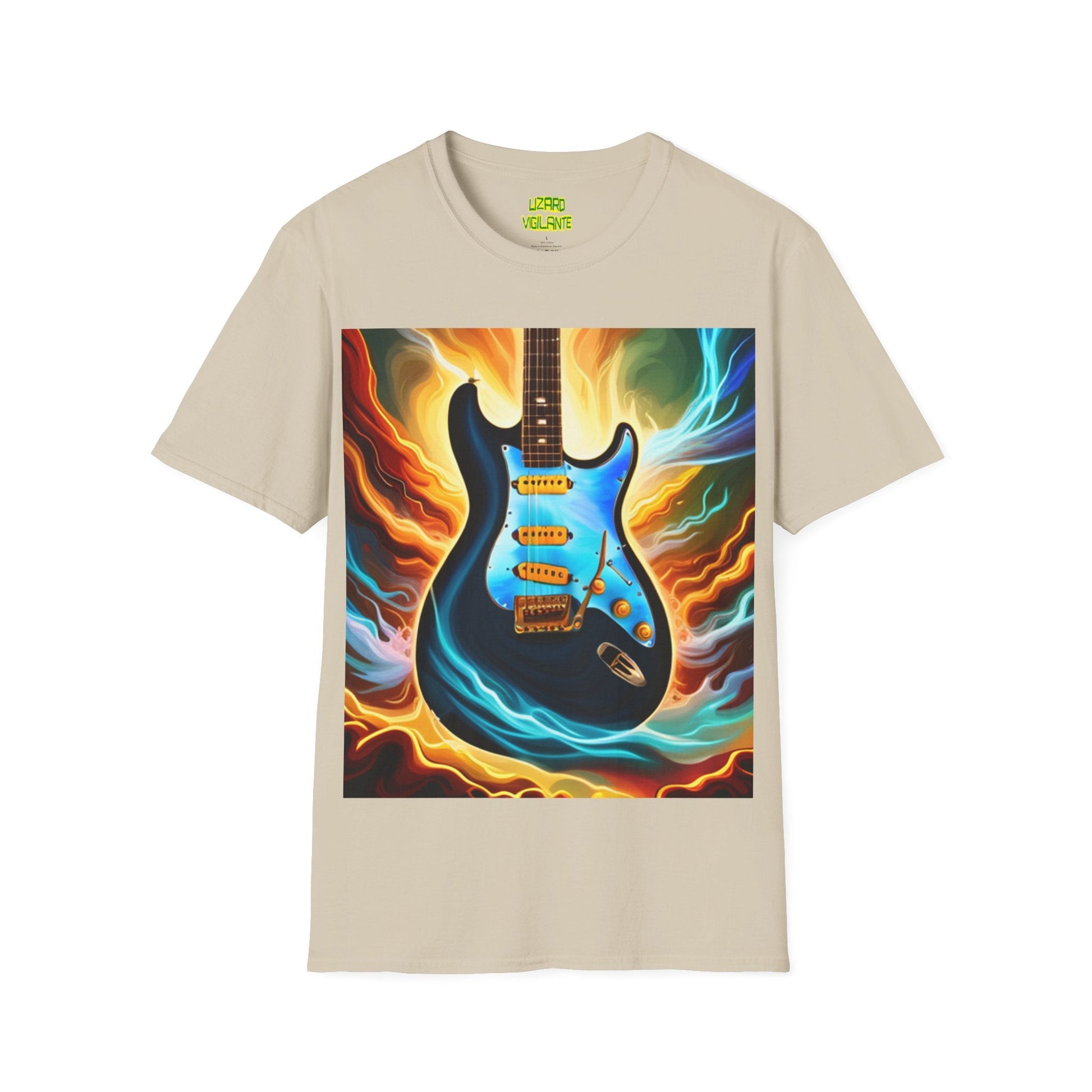 Electrical Guitar Unisex Softstyle T-Shirt - Lizard Vigilante