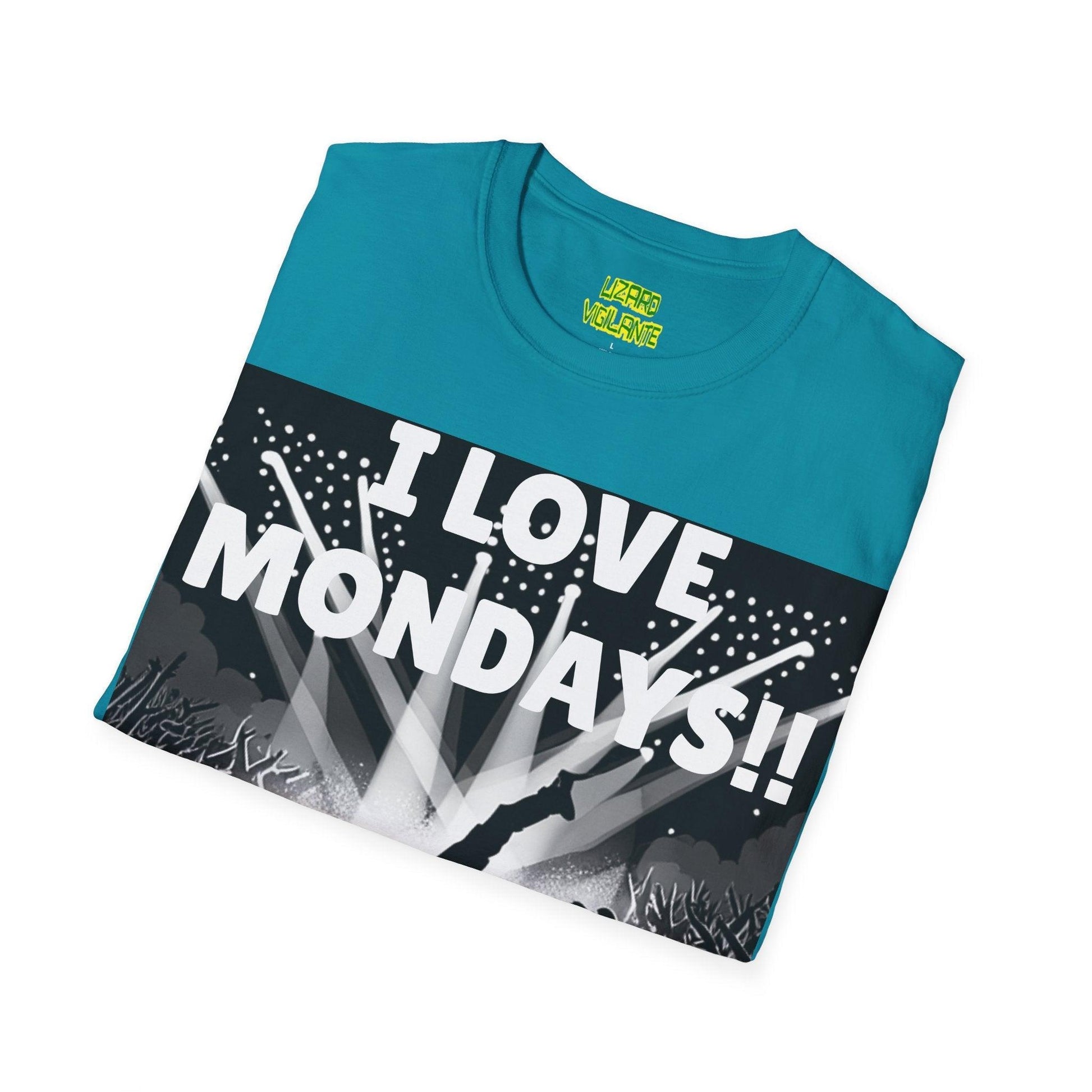 I LOVE MONDAYS!! Kill Him!! Unisex Softstyle T-Shirt - Lizard Vigilante