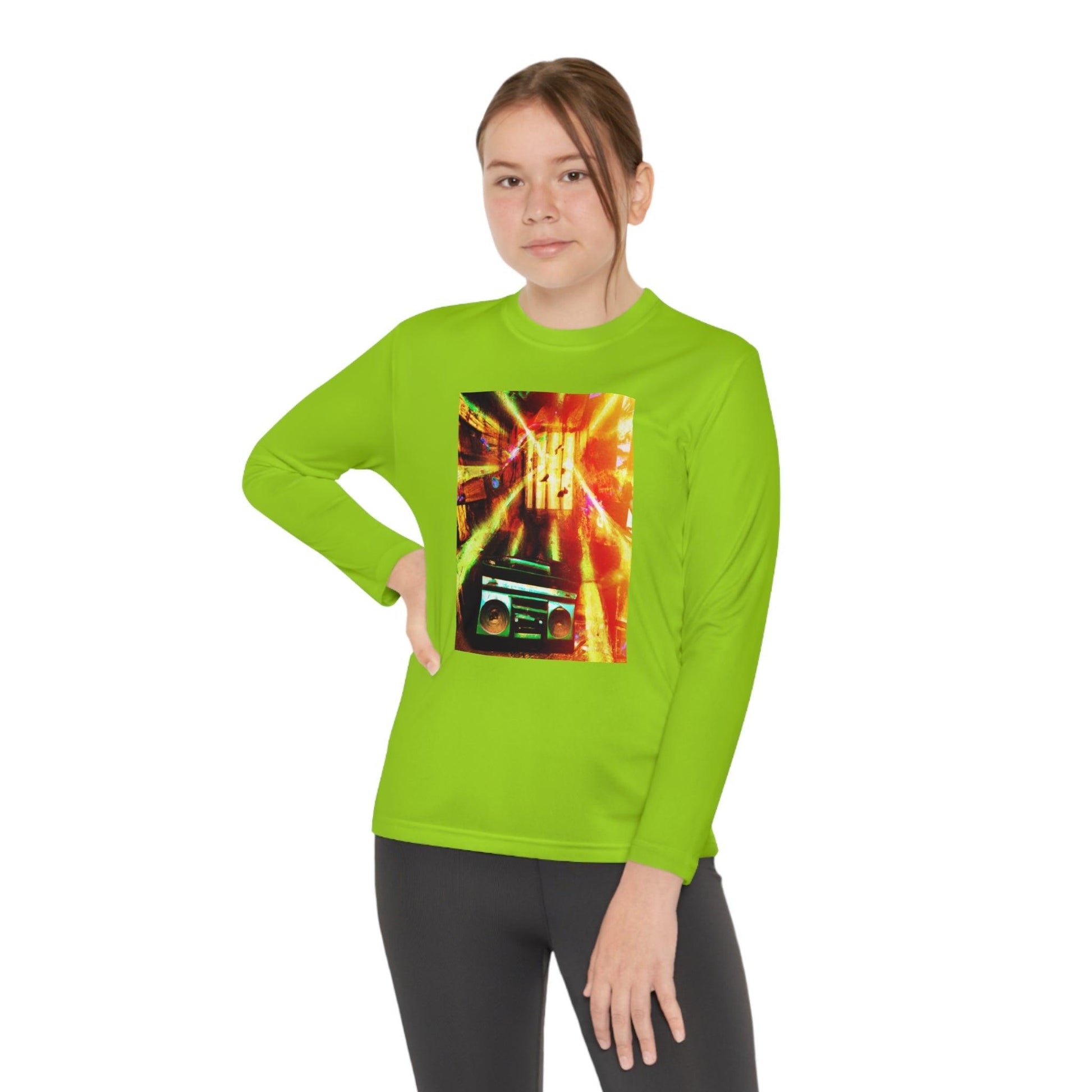 Prison BoomBox Light Burst Youth Long Sleeve Competitor Tee - Lizard Vigilante