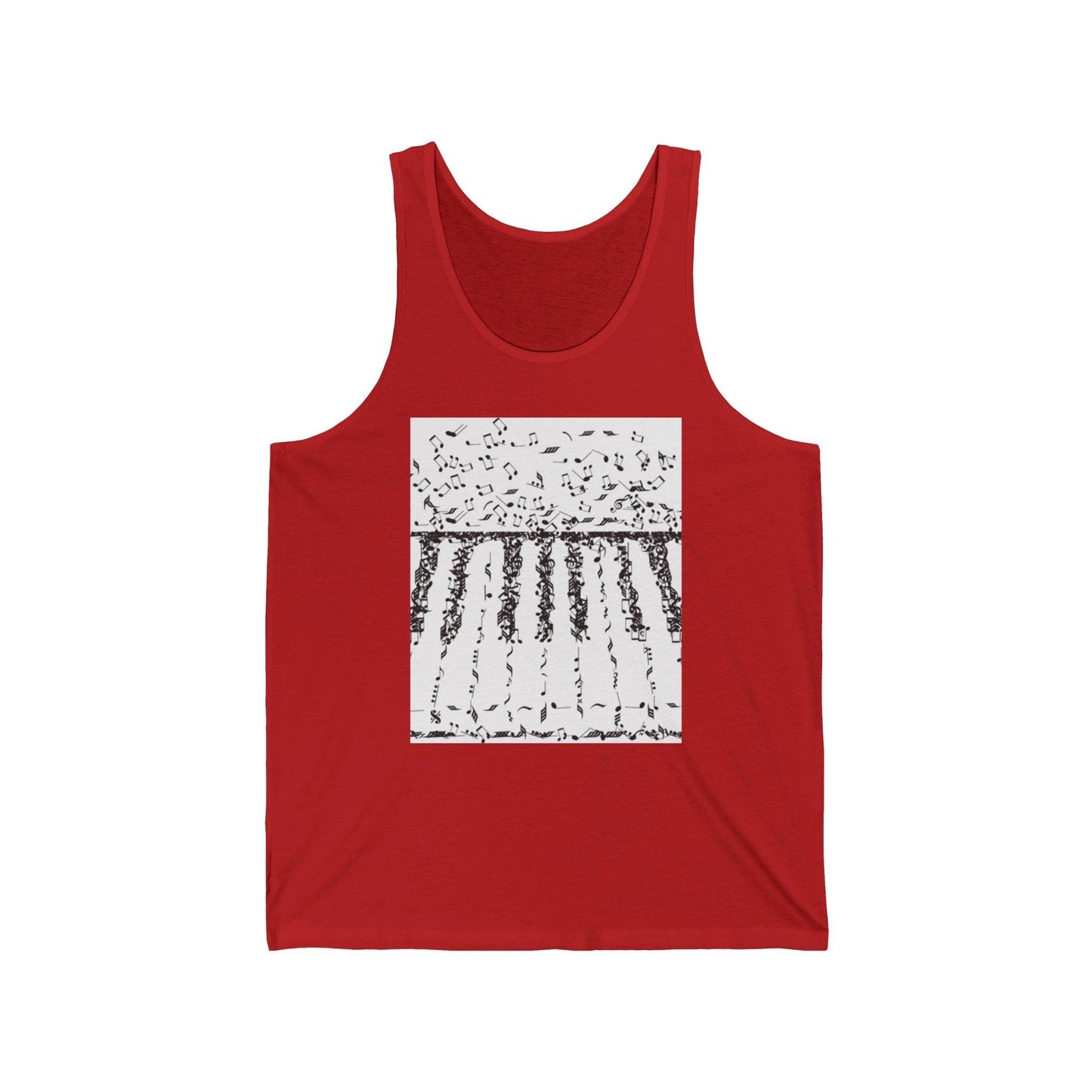 Piano Notes Unisex Jersey Tank - Premium Tank Top from Printify - Just $29.92! Shop now at Lizard Vigilante