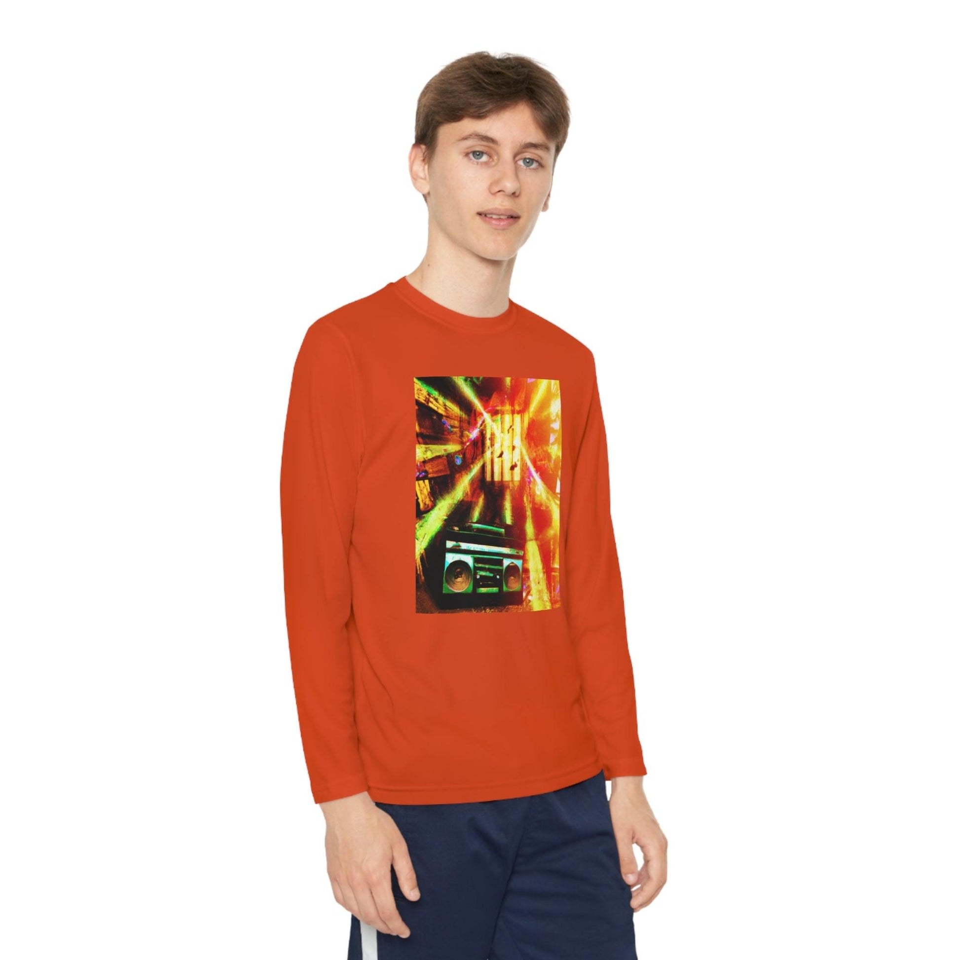 Prison BoomBox Light Burst Youth Long Sleeve Competitor Tee - Lizard Vigilante