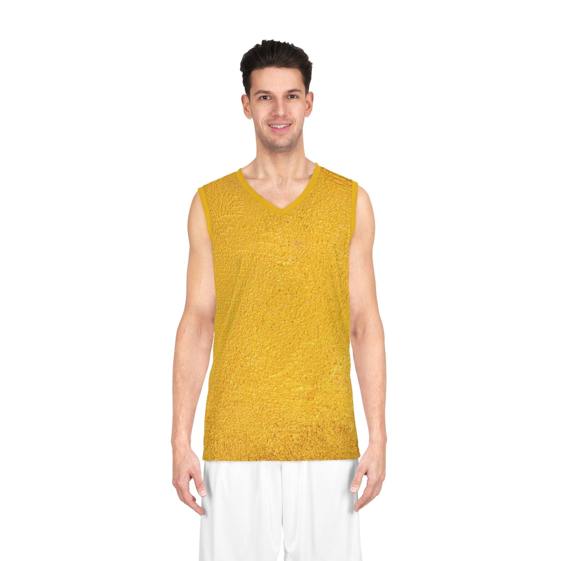 Faux Gold Cloth Basketball Jersey - Lizard Vigilante