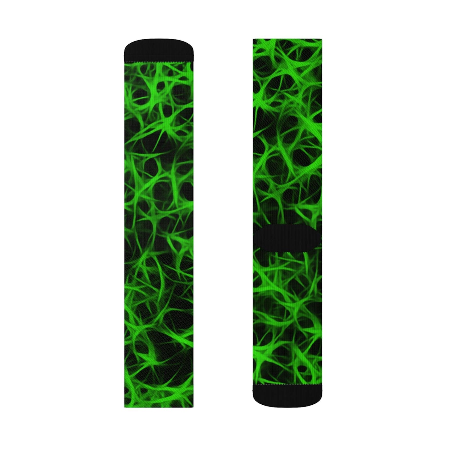 Nuclear Green Charged Sublimation Socks - Lizard Vigilante