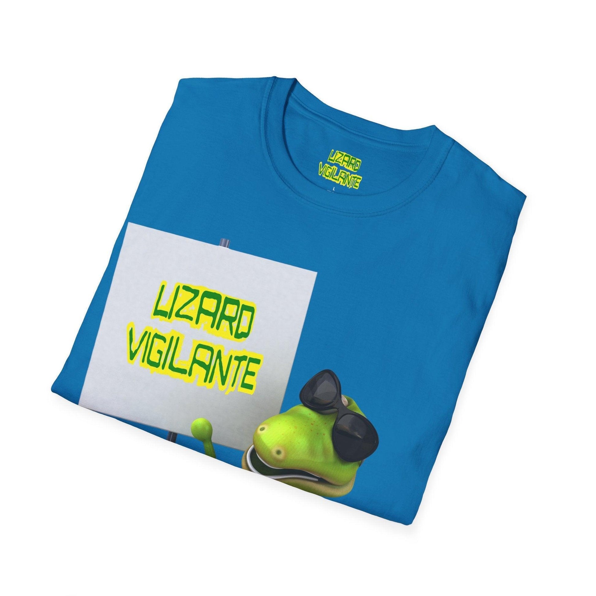 Lizard Vigilante Sign Unisex Softstyle T-Shirt - Lizard Vigilante