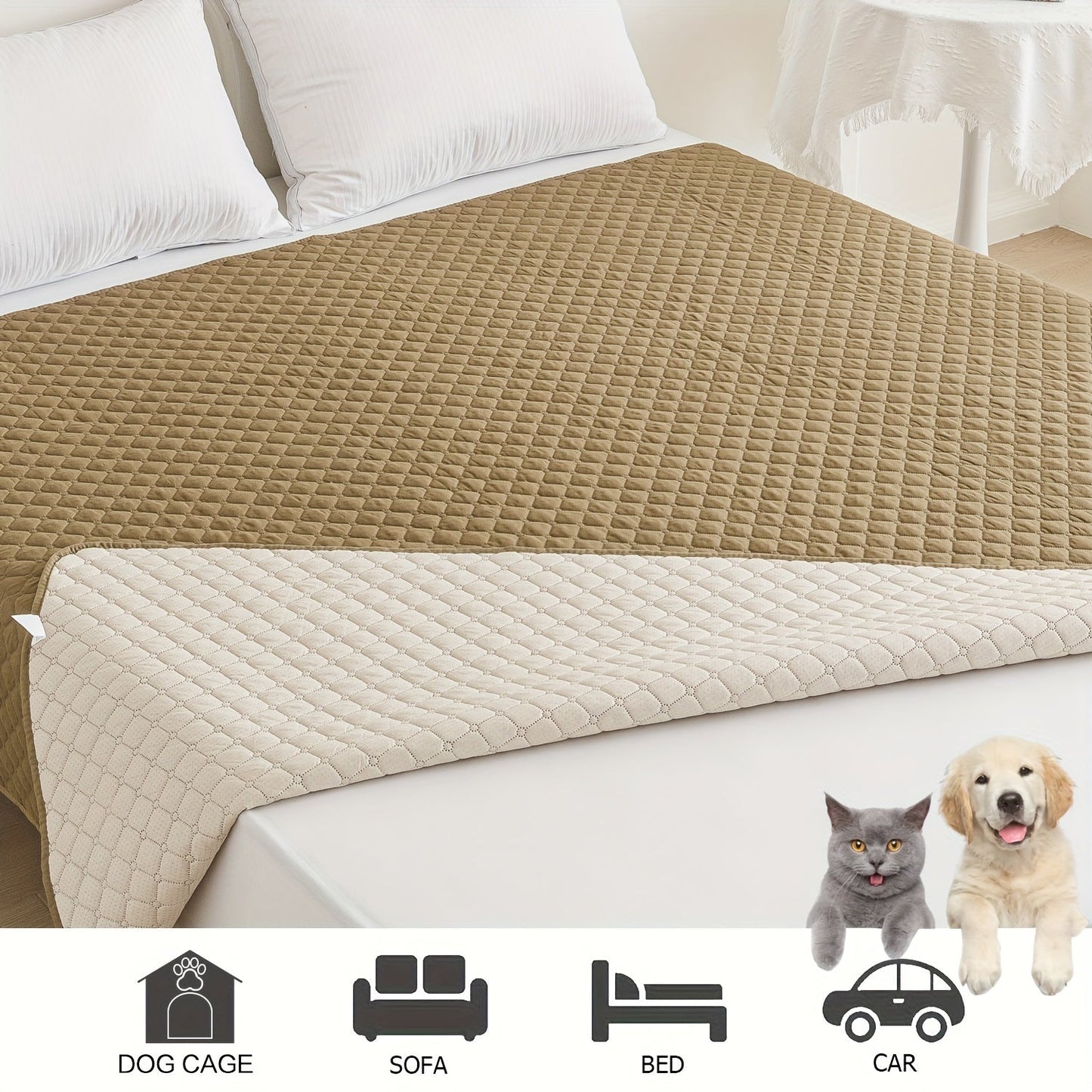 Waterproof non-slip pet mattress, pet blanket, pet furniture mattress, pet sofa waterproof cushion