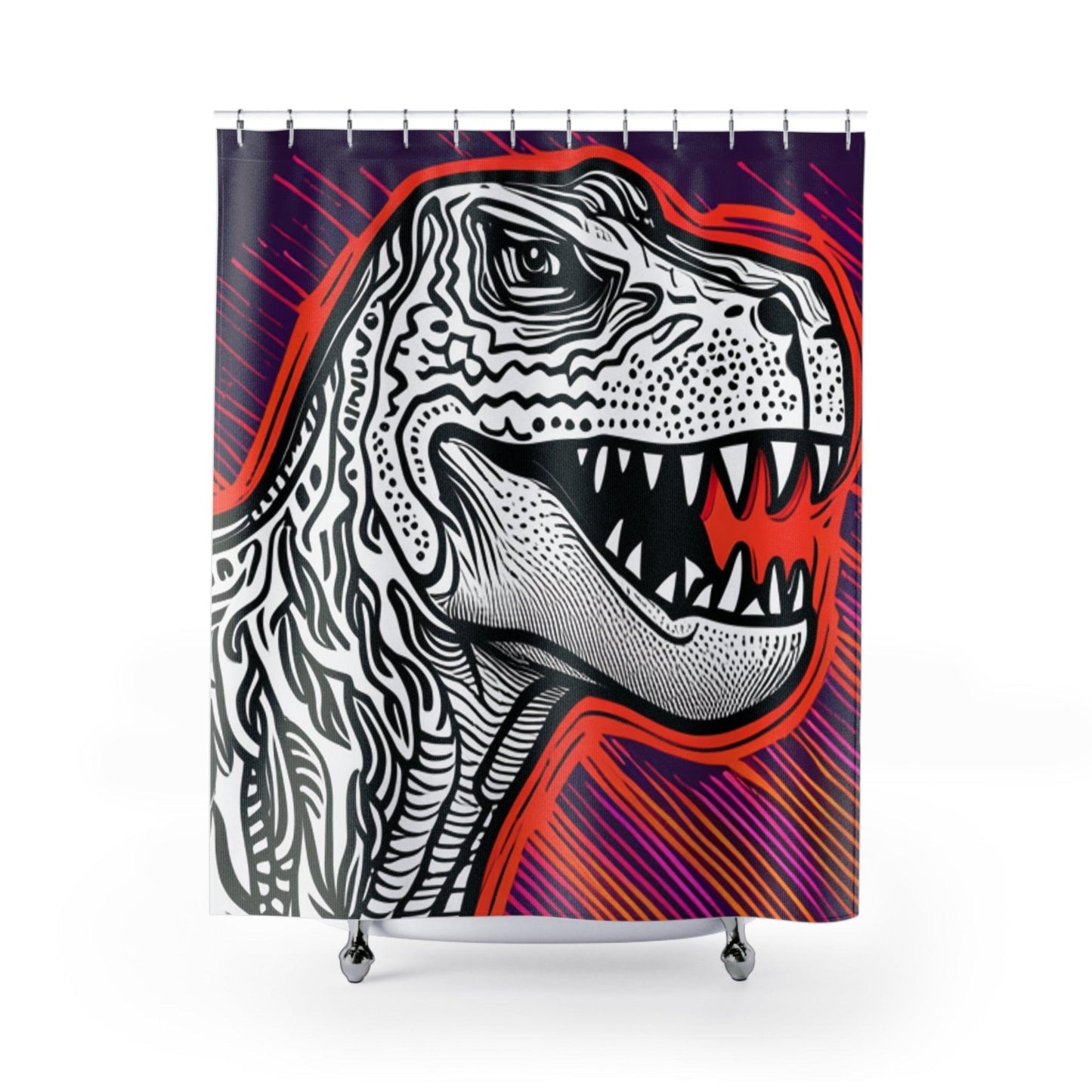 DinoGraphic Shower Curtains - Lizard Vigilante