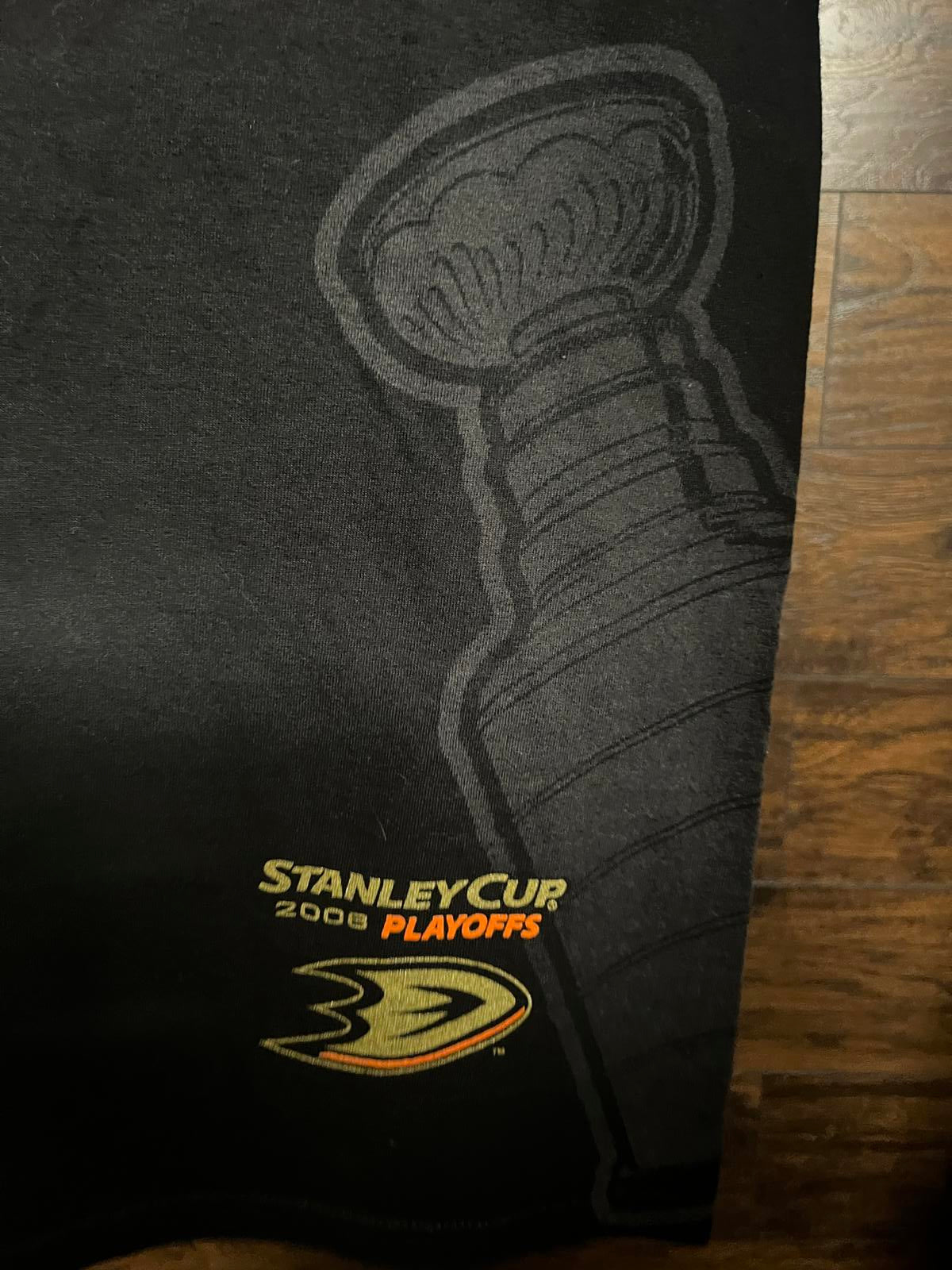 2008 NHL Anaheim Ducks T-shirt Stanley Cup Shirt - L