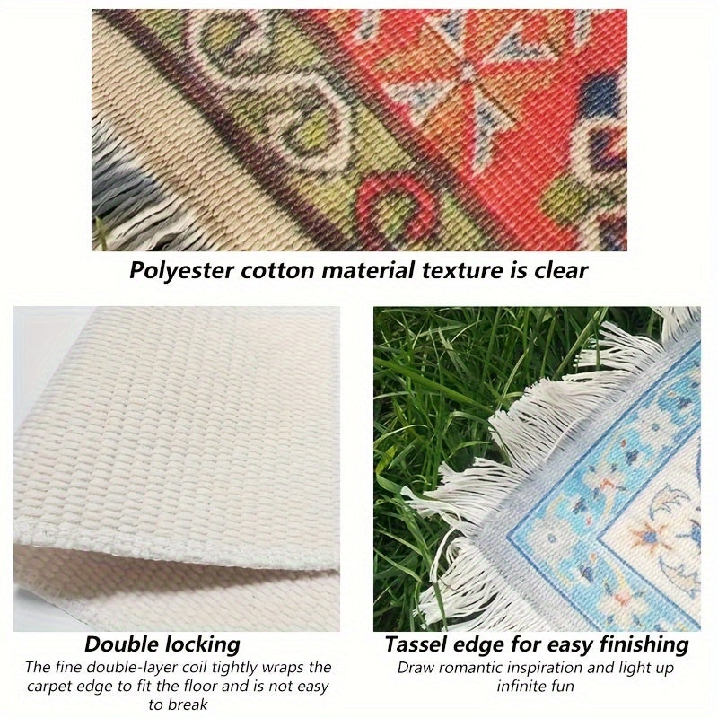 1pc 35.43inch *59.06inch Bohemian Carpet Picnic Mat, Outdoor Mat Camping Supplies, Picnic Cloth & Sofa Blanket, Moisture-proof Mat Ethnic Style Household Goods