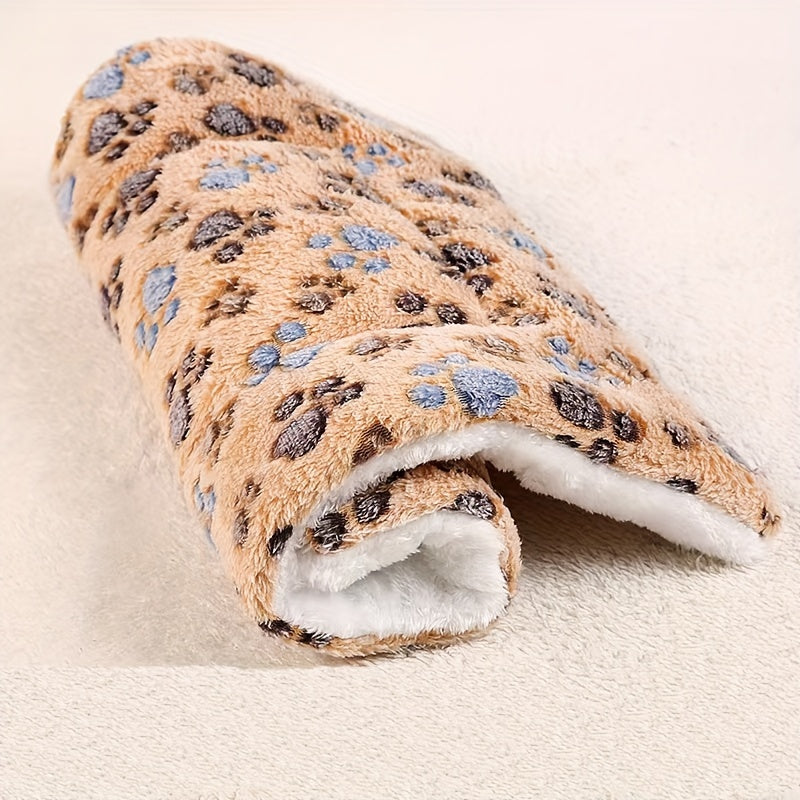 Warm Thickened Flannel Winter Blanket - Multicolor Pet Dog Sleeping Mat - Kennel Mat