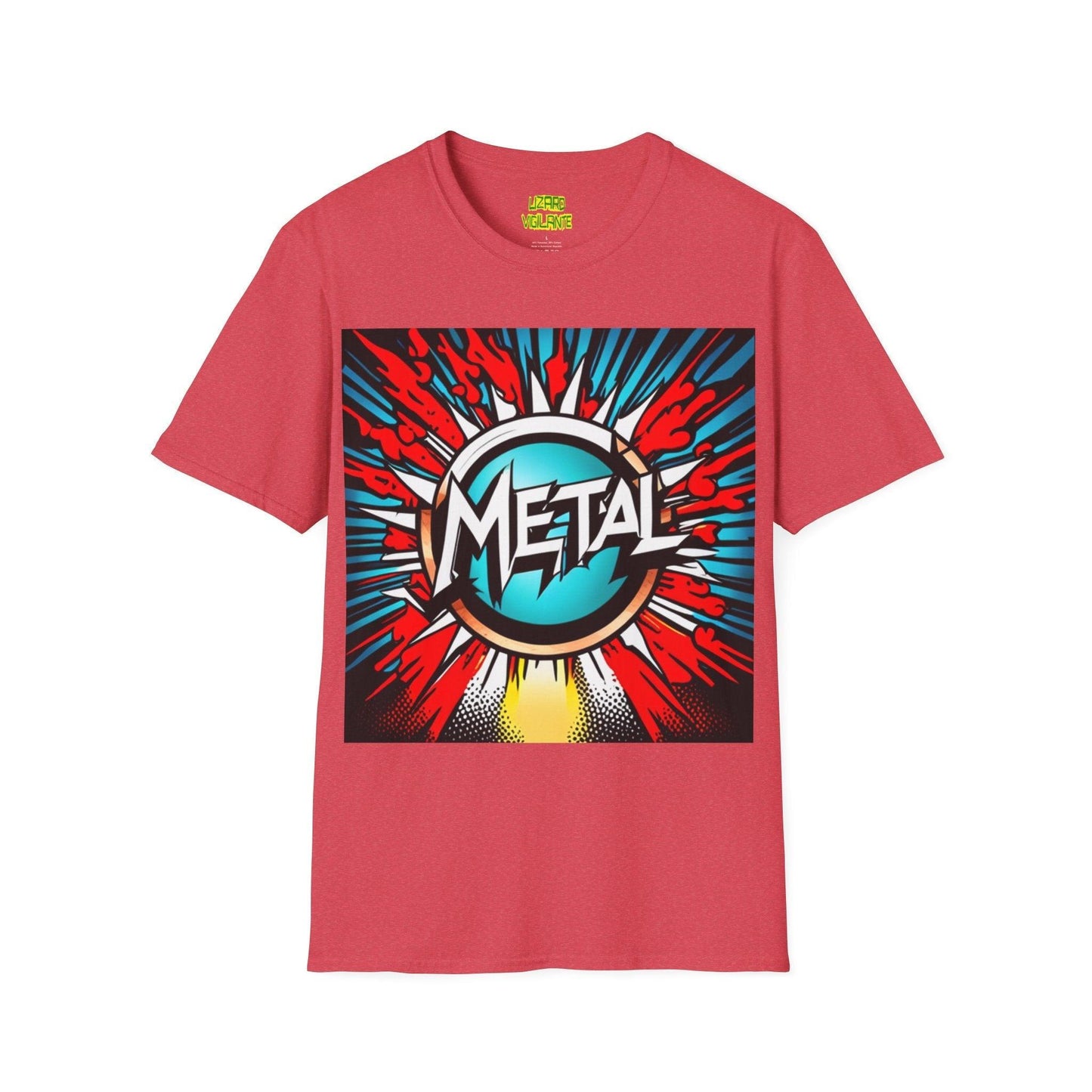 METAL Sun Logo Unisex Softstyle T-Shirt - Lizard Vigilante