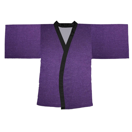 Faux Purple Silk Long Sleeve Kimono Robe - Lizard Vigilante