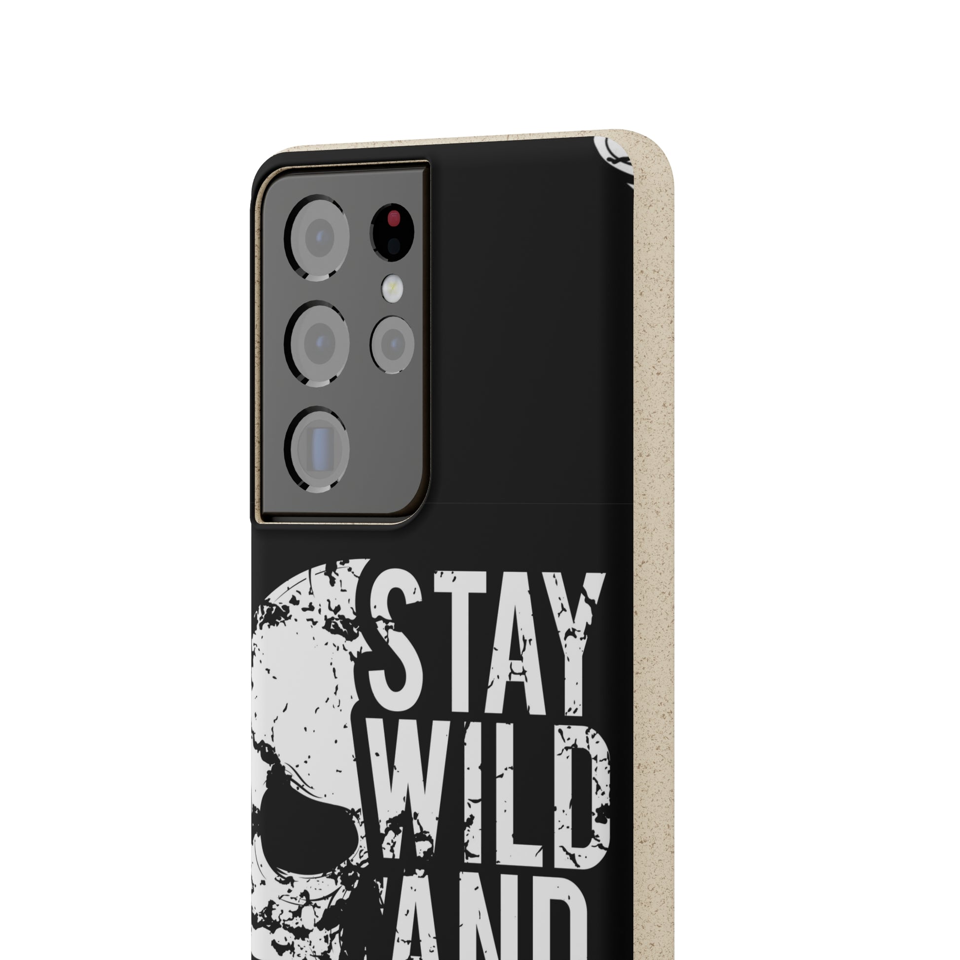 Stay Wild And Free Skull Biodegradable Cases - Lizard Vigilante