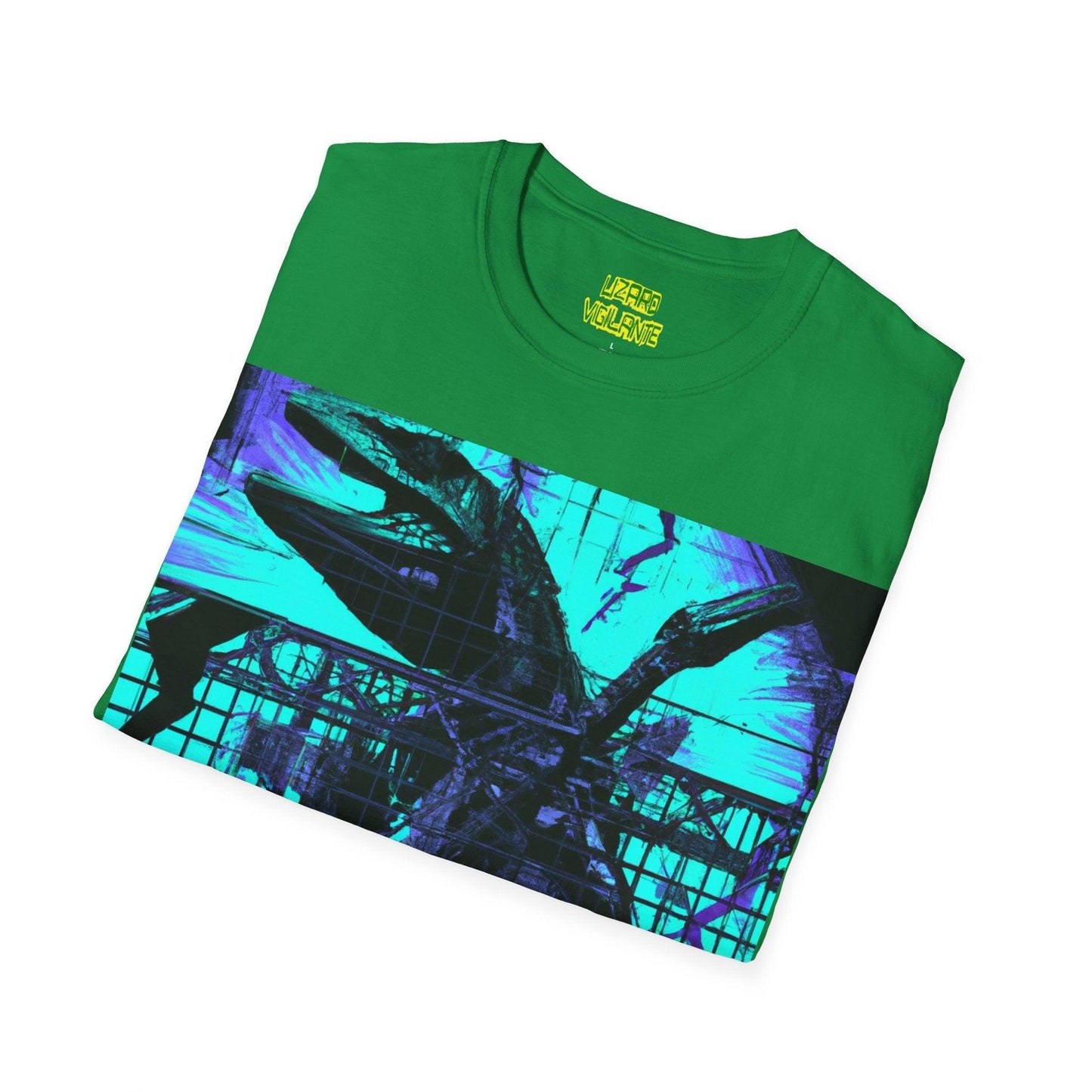 Lizard Lockup with Lizard Vigilante Unisex Softstyle T-Shirt - Lizard Vigilante