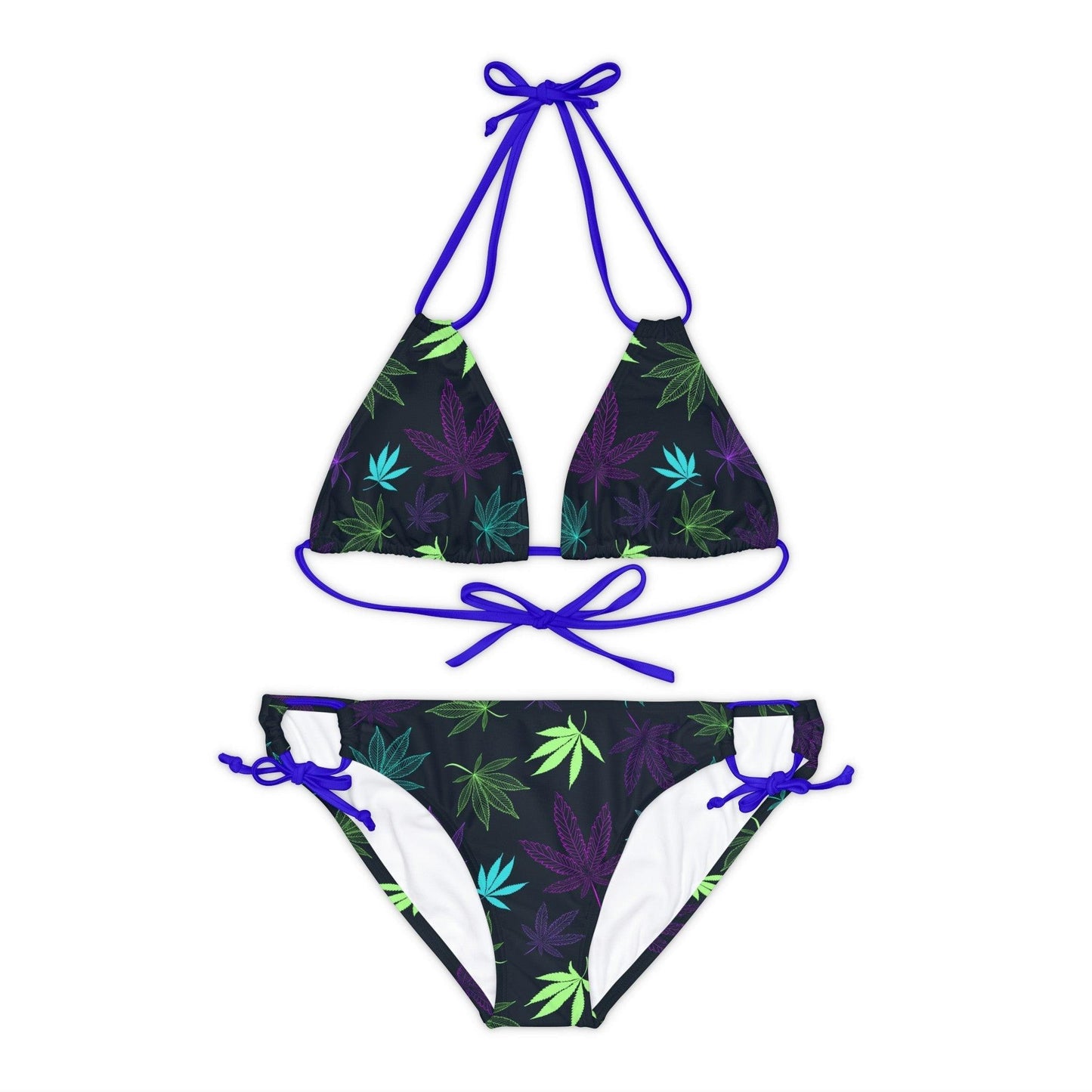 Happy Strappy Pot Leaf Bikini Set | We'd Buy - Premium All Over Prints from Printify - Just $62.99! Shop now at Lizard Vigilante