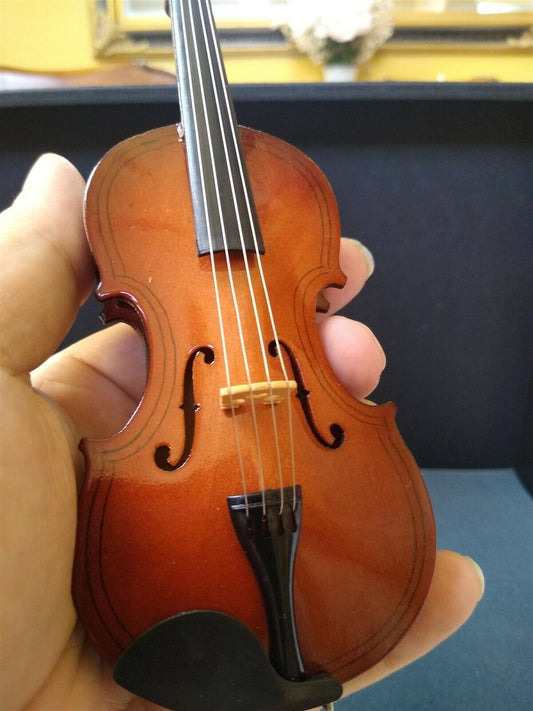 Miniature 7 Inch Replica Violin with Bow, Case, & Display Stand ~NEW~