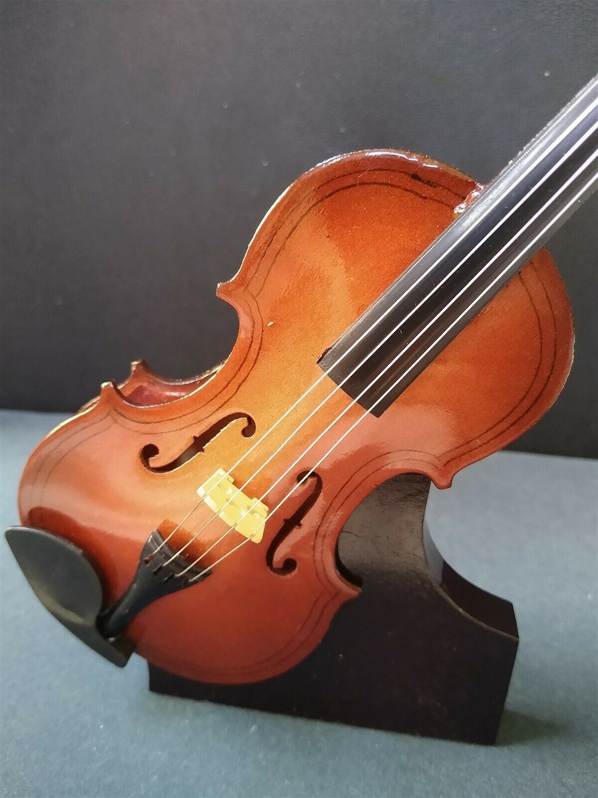 Miniature 7 Inch Replica Violin with Bow, Case, & Display Stand ~NEW~