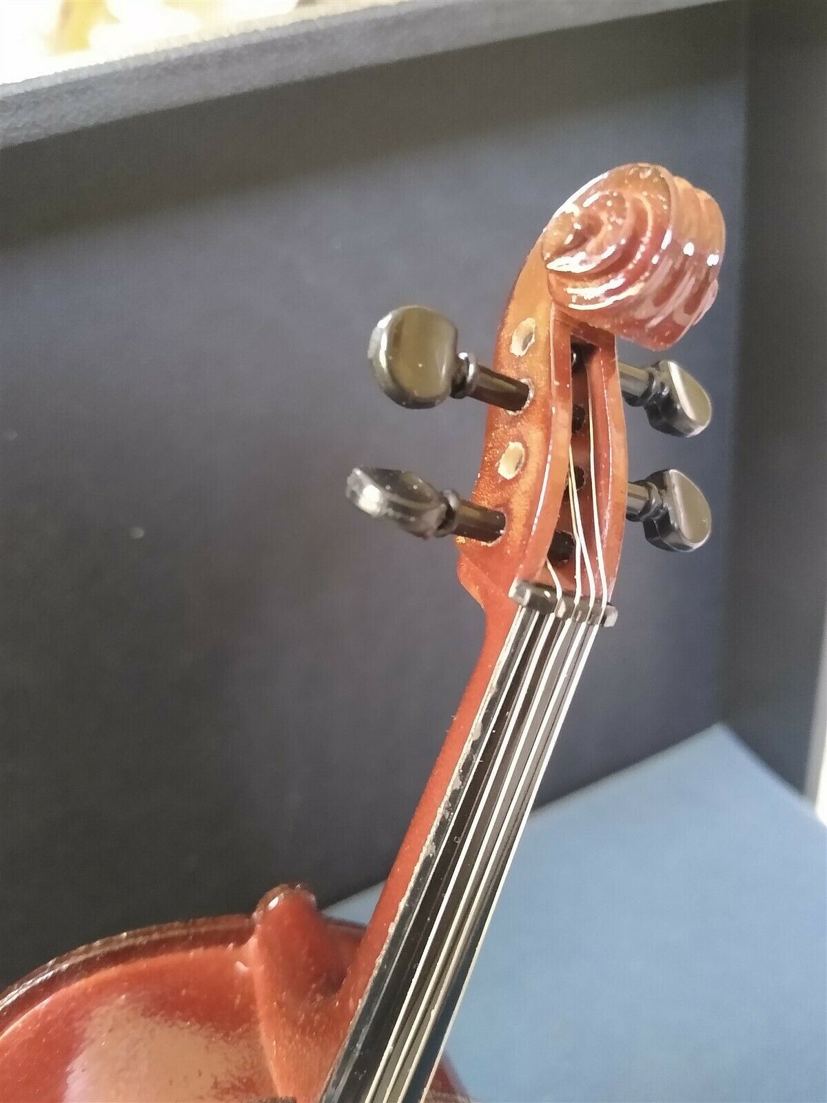 Miniature 9 Inch Replica Cello with Bow, Case, & Display Stand ~NEW~