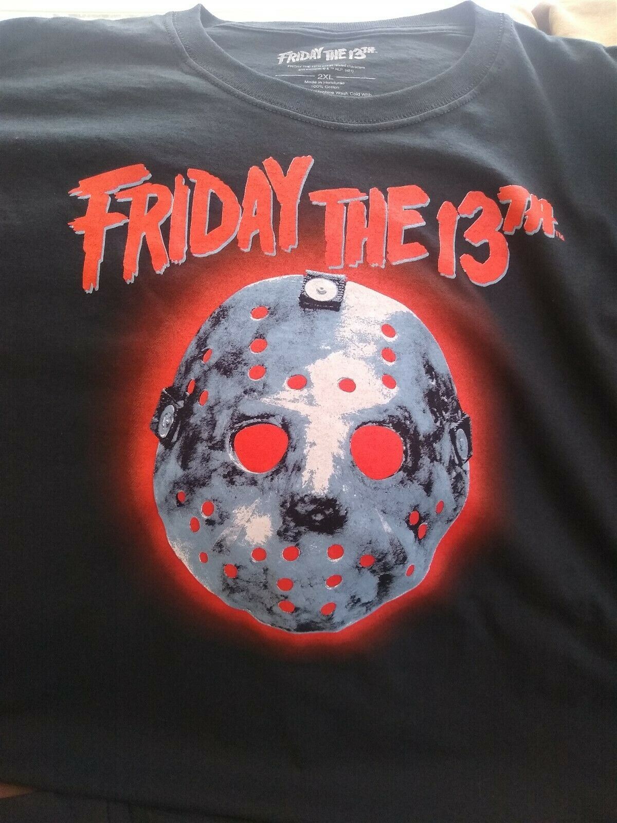 FRIDAY THE 13th- Jason Voorhees Mask Men's T-shirt ~Never Worn~ S 2XL