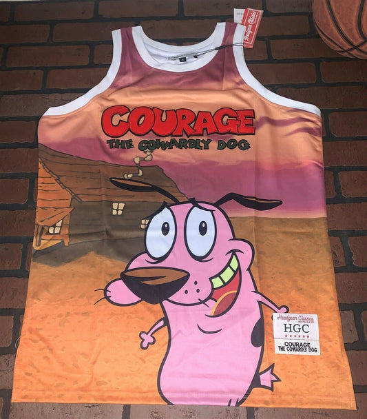 COURAGE COWARDLY DOG Headgear Classics Basketball Jersey ~Never Worn~ XL
