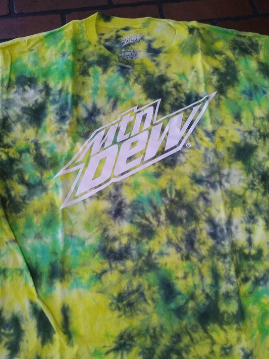 MOUNTAIN DEW Tie Dye Licensed 2021 Men's T-Shirt ~Never Worn~ XL