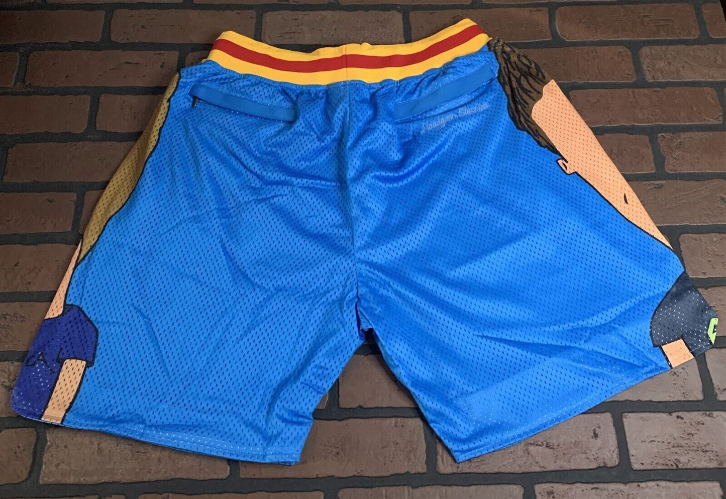BEAVIS & BUTTHEAD Blue Headgear Classics Basketball Shorts ~Never Worn~ S XL