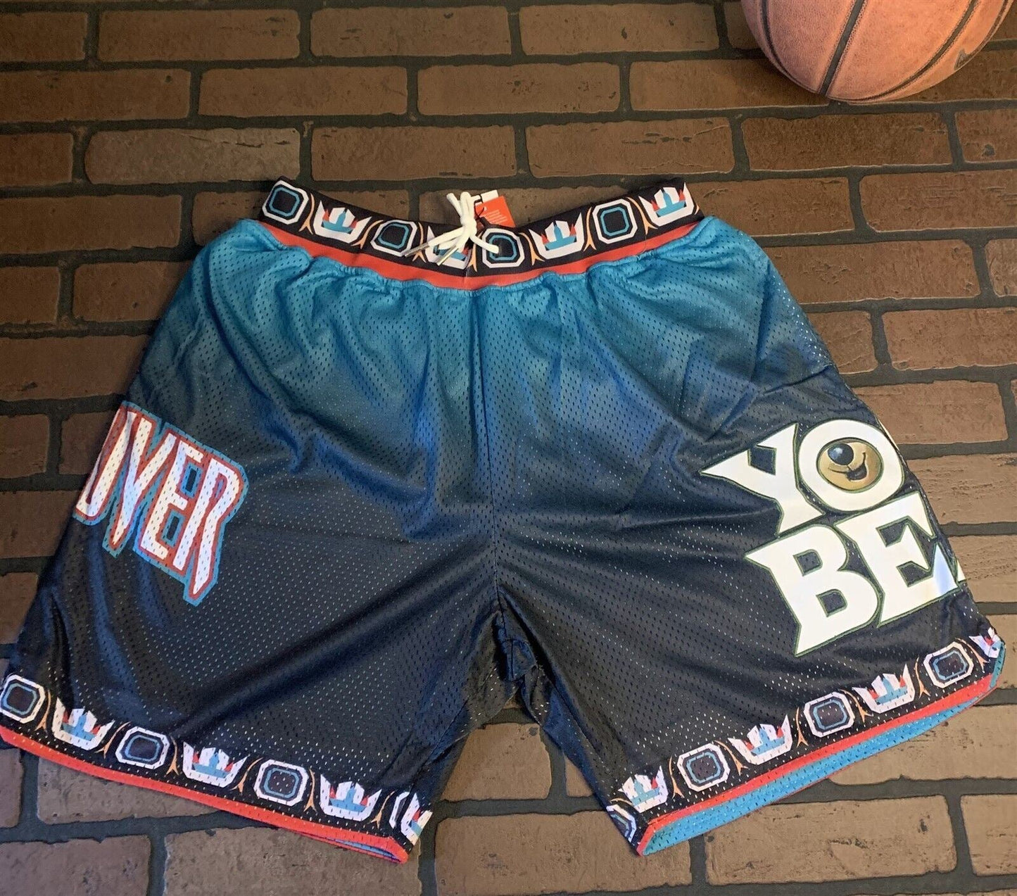 YOGI BEAR / TEAL-BLACK Headgear Classics Basketball Shorts ~Never Worn~ XL 2XL
