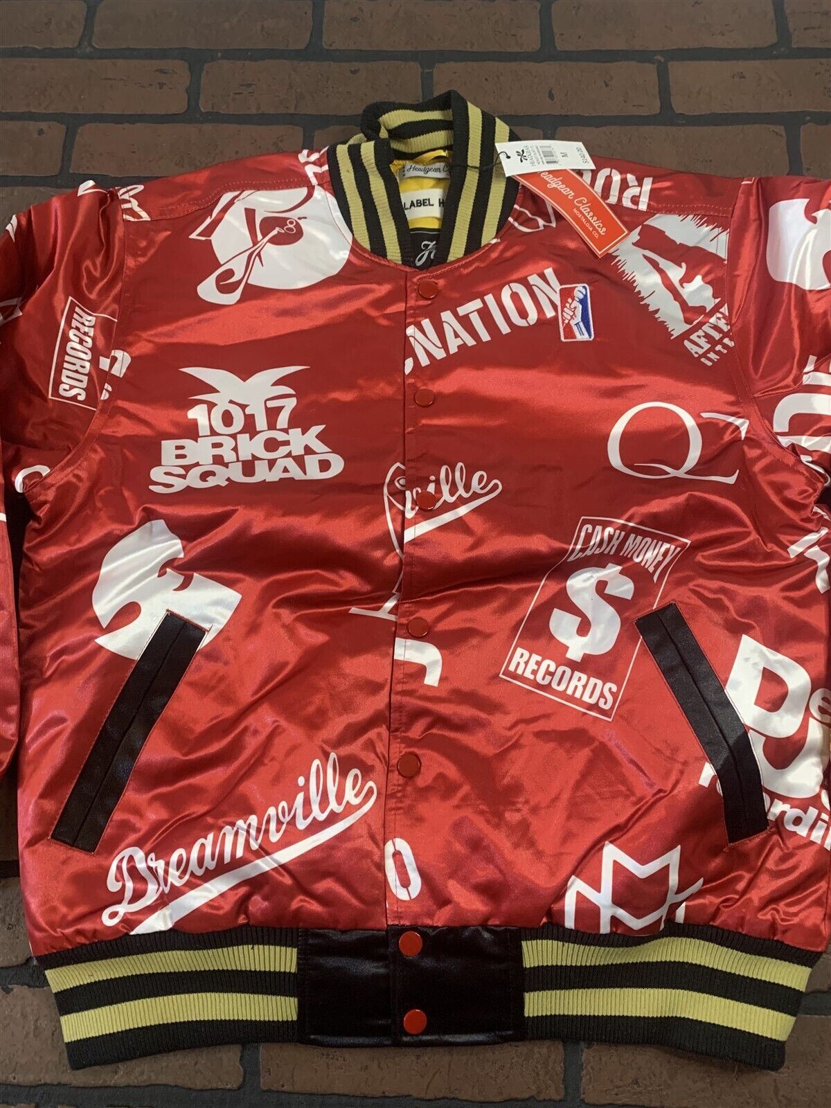 CASH MONEY and more Hip Hop RECORDS Headgear Classics Streetwear Jacket~Never Worn~ M L