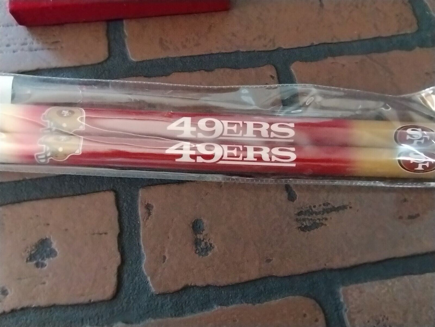 SAN FRANCISCO 49ERS Pair of Unused Woodrow Drumsticks ~Licensed~