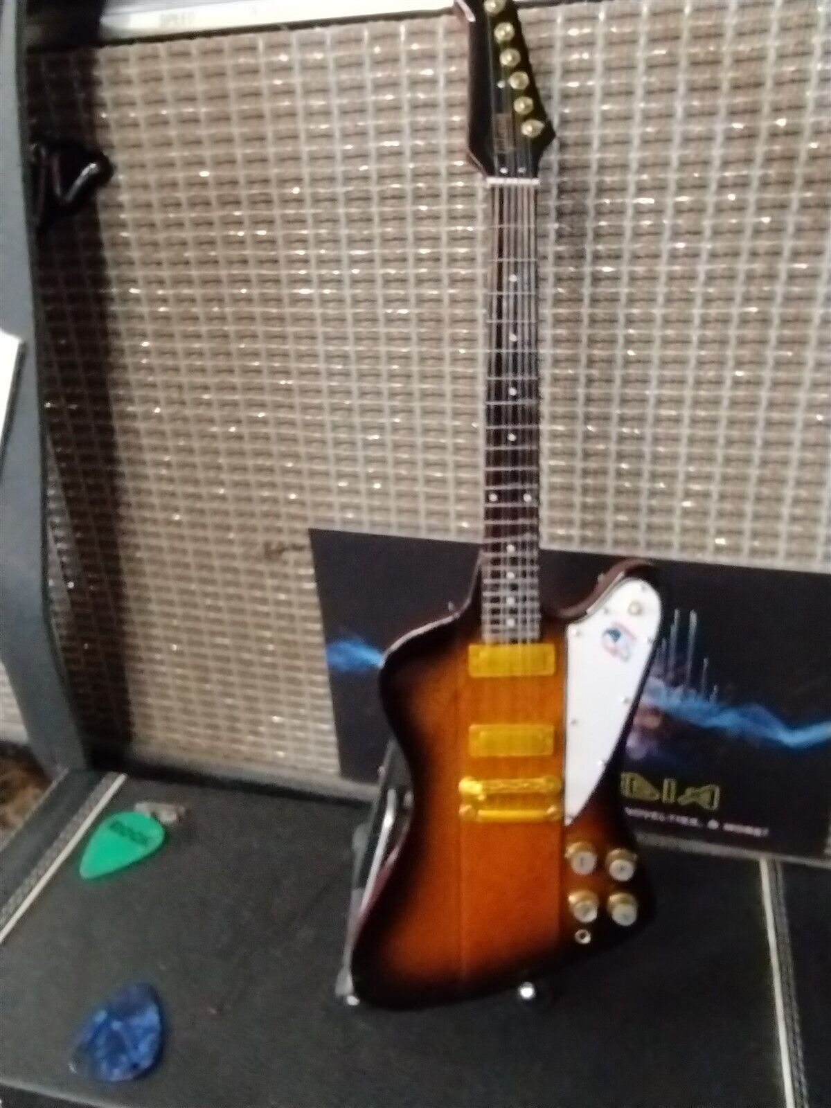TOM PETTY - GIBSON Firebird V Sunburst 1:4 Scale Replica Guitar ~Axe Heaven~