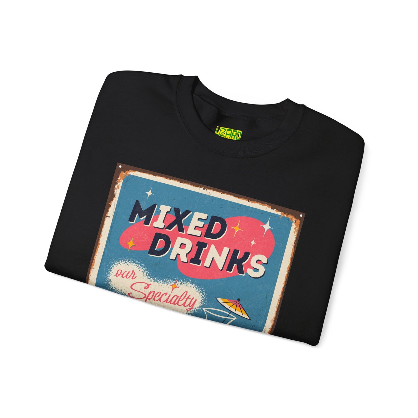 Mixed Drinks Crewneck Sweatshirt — Retro Cocktail Graphic Pullover