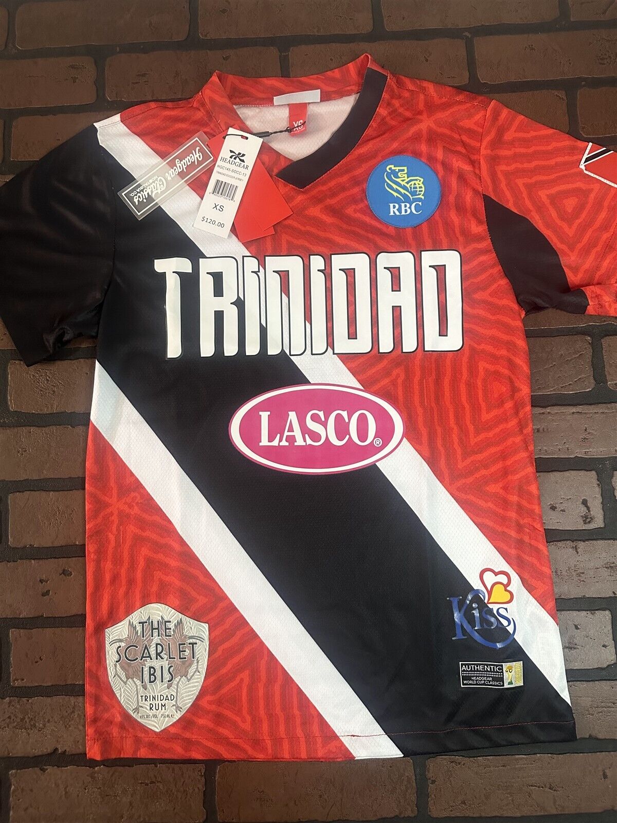 TRINIDAD 1990 World Cup National Team Headgear Classics Soccer Jersey~Never Worn