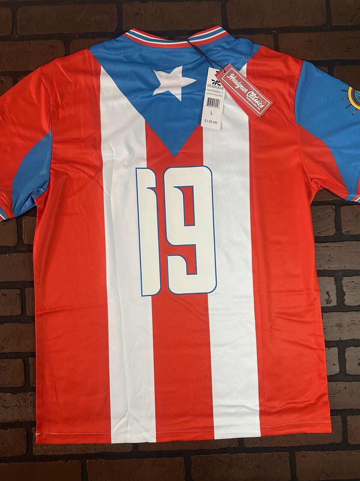 PUERTO RICO 1990 World Cup National Team Headgear Classics Soccer Jersey ~New~