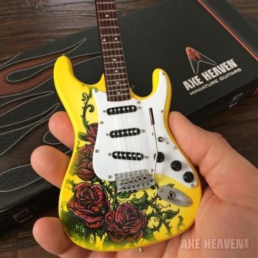 DAVID LOZEAU - Rose Tattoo Fender Strat 1:4 Scale Replica Guitar ~Axe Heaven~